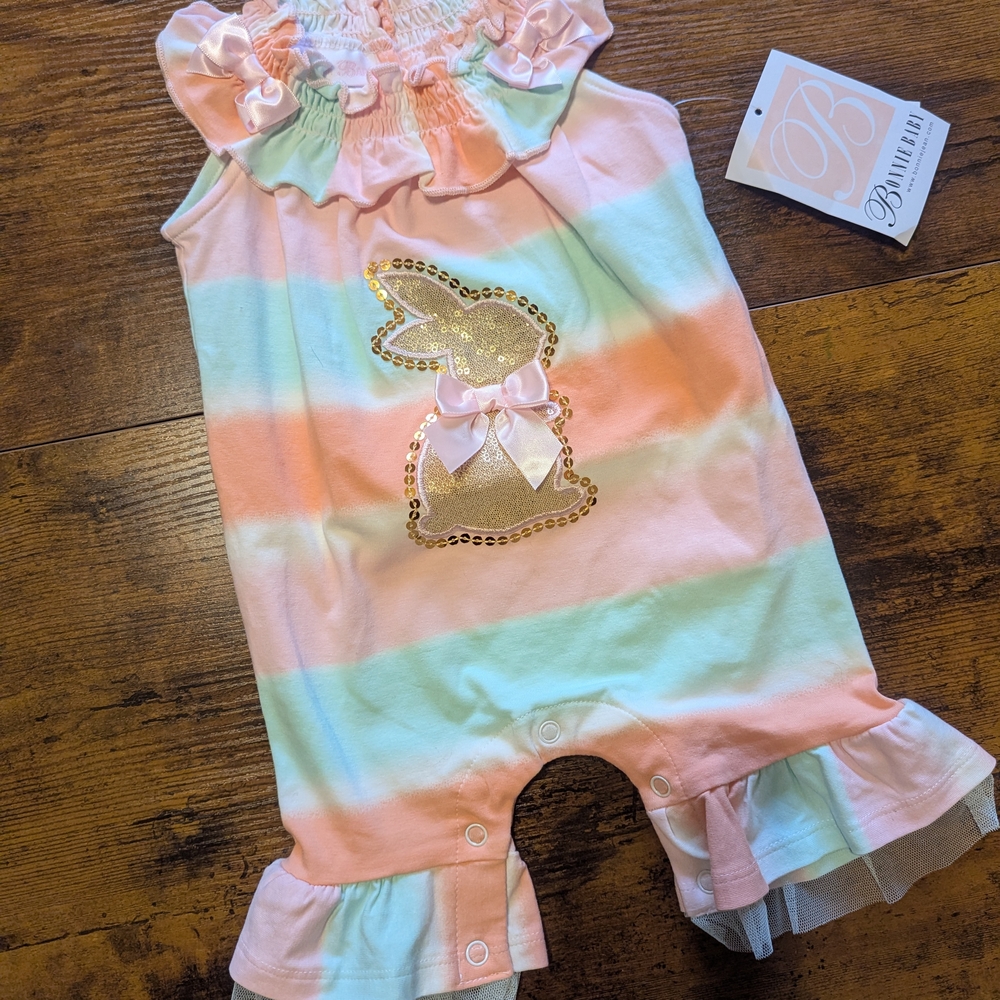 Bonnie Baby 6-9 Mo Romper With Bunny